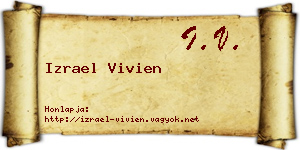 Izrael Vivien névjegykártya